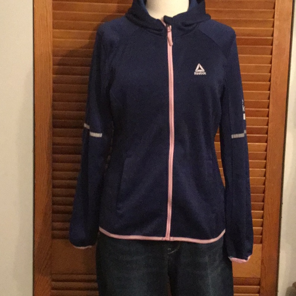 Reebok Blue and Pink Activewear Jacket